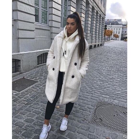 Nine West double-breasted teddy coat Daisy Dew size 2XL pockets warm fashionable - Picture 9 of 10